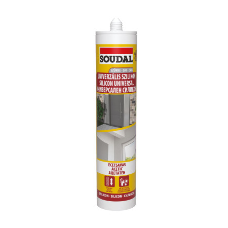 Silicon Universal Gri Pentru Interior/Exterior Soudal 280 Ml / BAX 15 Buc